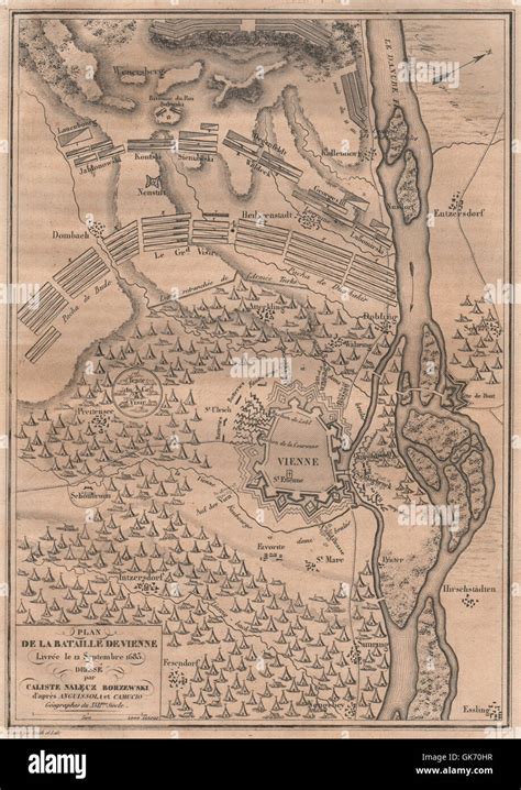 Mappa storica della Battaglia di Vienna del 1683
