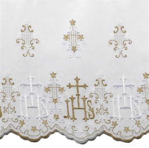 pizzo con ricamo JHS crociato
