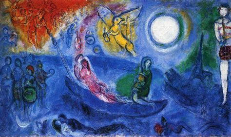 dipinto di Marc Chagall che interpreta una scena biblica