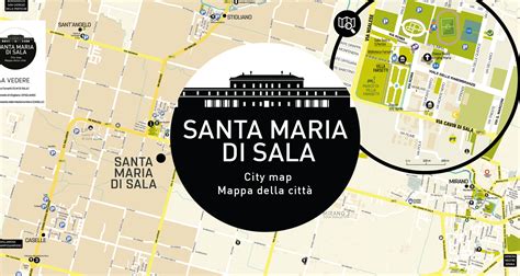Mappa del territorio di Santa Maria di Sala con indicazione delle frazioni principali come Caltana, Veternigo e Sant'Angelo.