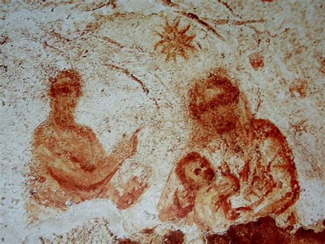 rappresentazione antica della Natività con bue e asino nelle catacombe