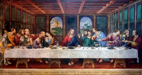 Dipinto murale dell'Ultima Cena di Leonardo da Vinci al refettorio di Santa Maria delle Grazie