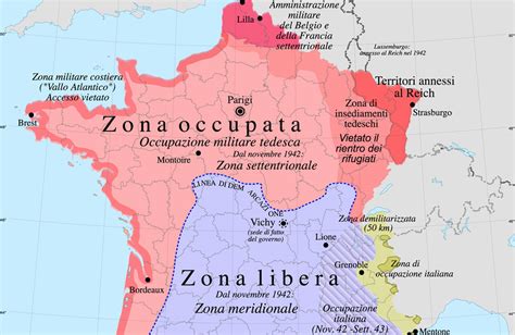 Illustrazione o foto d'epoca della Francia occupata dai nazisti