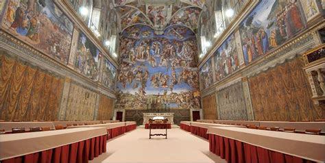 Illustrazione della Cappella Sistina durante il Conclave