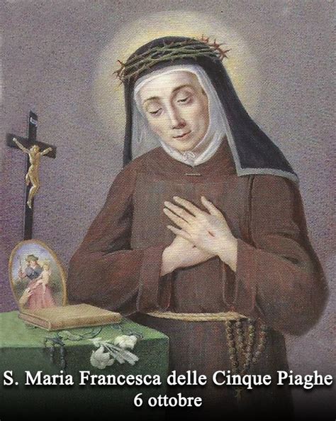Ritratto storico di Santa Maria Francesca delle Cinque Piaghe con il saio francescano