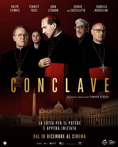 Locandina del film Conclave di Edward Berger con gli attori principali