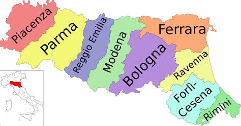 Mappa della provincia di Reggio Emilia con evidenziate le aree con asili parrocchiali