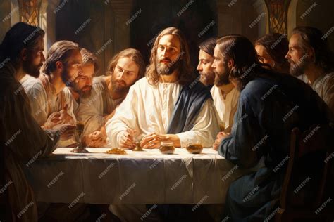 Rappresentazione dell'Ultima Cena, momento dell'istituzione dell'Eucaristia