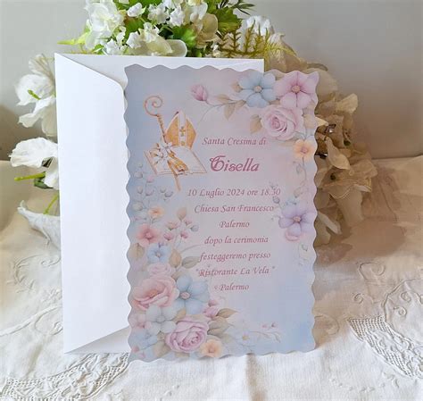 Invito per Cresima elegante e personalizzato