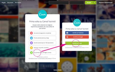 Interfaccia di Canva per la creazione di inviti