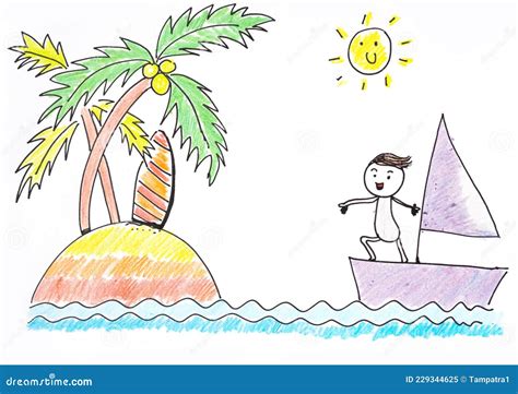 Illustrazione di Maria che naviga su una barca in un mare mosso