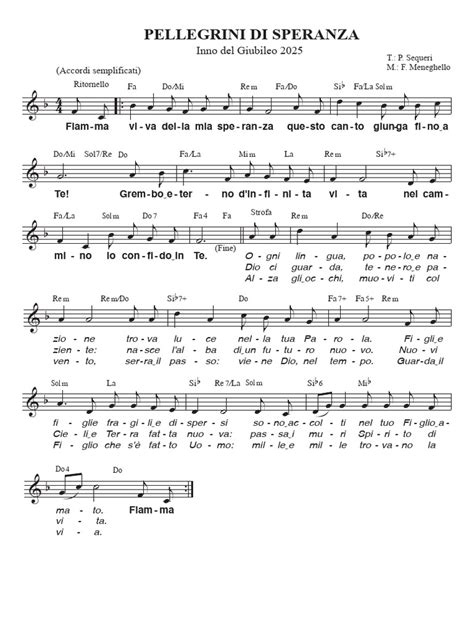 Spartito musicale di un inno liturgico o cantillazione