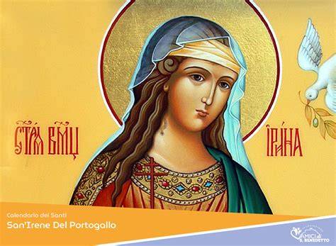 Iconografia di Santa Irene del Portogallo con palma del martirio
