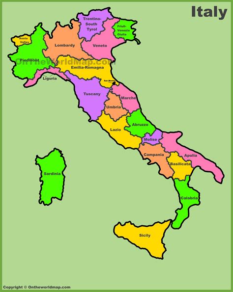 Mappa delle regioni italiane più colpite dalla violenza nazifascista contro il clero durante la Seconda Guerra Mondiale
