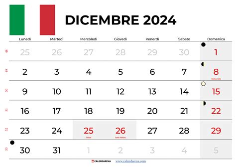 Calendario con evidenziato il 13 dicembre e un'illustrazione festiva