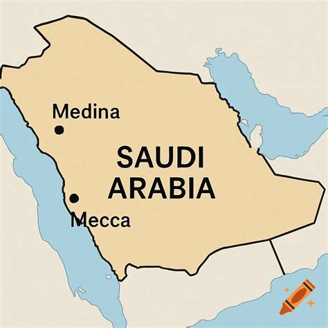 Mappa delle regioni di Mecca e Medina ai tempi di Maometto