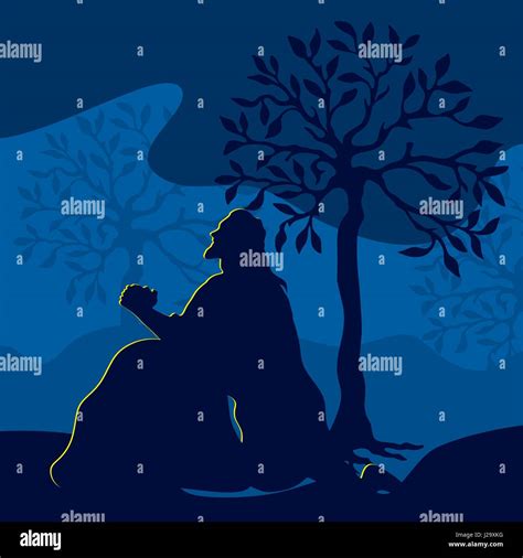 Illustrazione del Getsemani: il momento dell'abbandono alla volontà del Padre