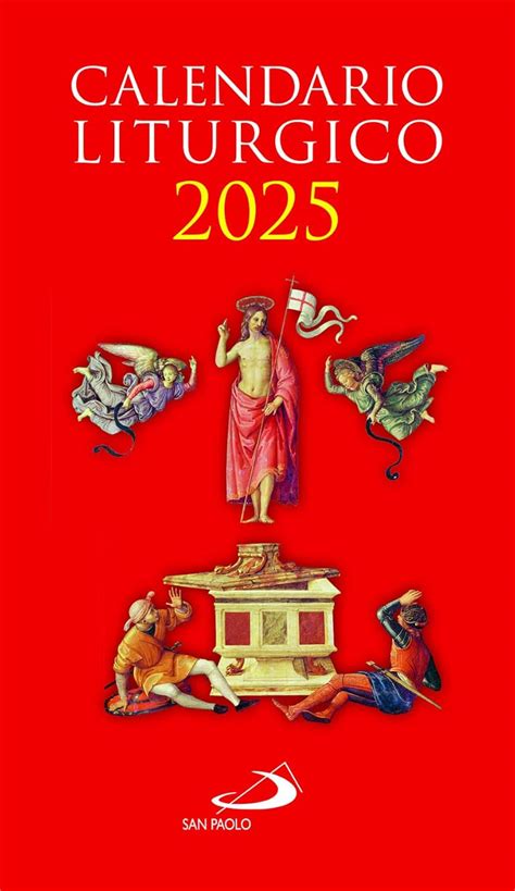 calendario liturgico con nomi di santi