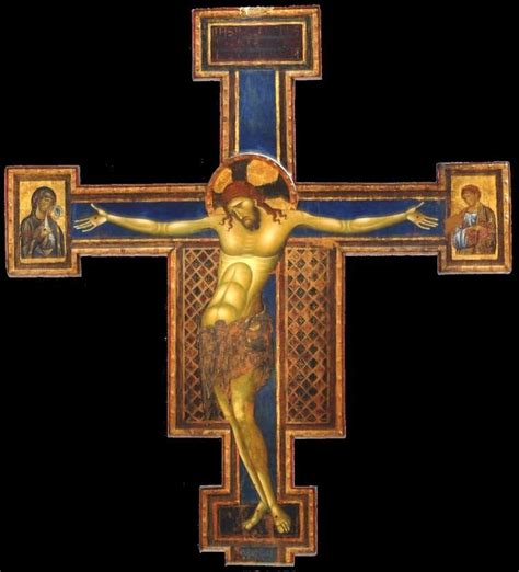 Dettaglio di una croce dipinta medievale, simile per stile a Giunta Pisano