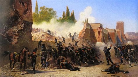 Stampa storica della presa di Roma del 1870