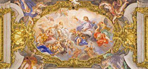 Dettaglio dell'affresco del soffitto di Baciccia nella Chiesa del Gesù