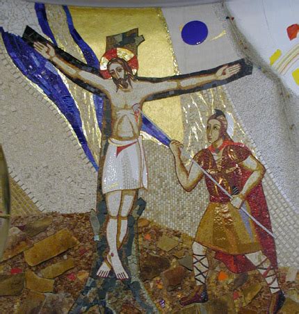 Illustrazione della crocifissione di Gesù con un focus sul costato trafitto