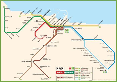 Mappa del percorso BRT a Bari