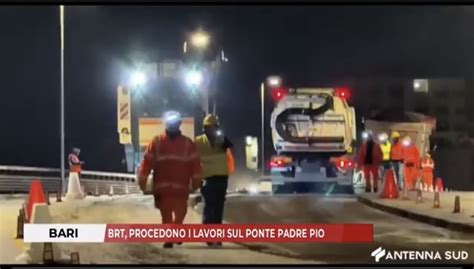 Schema delle corsie sul Ponte Padre Pio con BRT