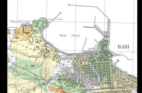 Mappa storica dell'espansione urbana di Bari, dagli anni '30 ad oggi