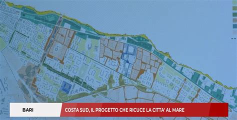 Mappa concettuale del progetto Costa Sud, con indicazioni di espropri e zone riqualificate