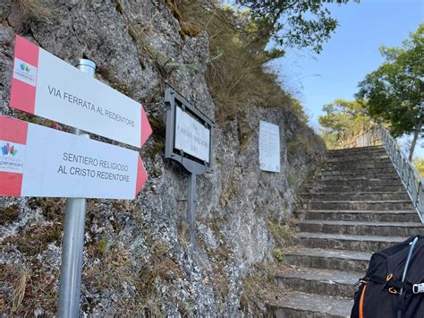 Inizio sentiero di avvicinamento alla Via Ferrata Redentore