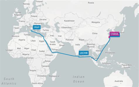 Mappa delle rotte missionarie nestoriane in Asia