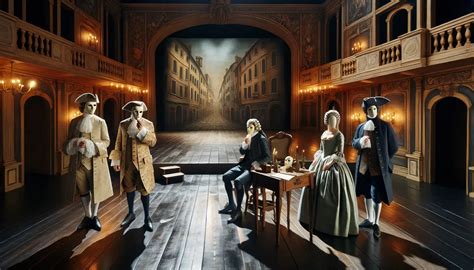 Scenografia teatrale con elementi che richiamano il paradiso o un'ambientazione sacra, ma con un tocco irriverente o comico, in stile Paolo Poli