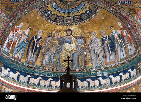 mosaici absidali di Pietro Cavallini nella Basilica di Santa Maria in Trastevere