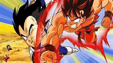 Goku e Vegeta che combattono insieme contro un nemico