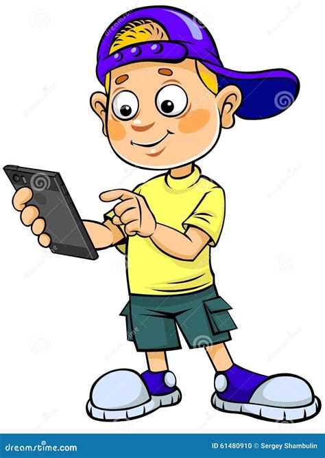 Illustrazione di un bambino che parla al telefono con un fumetto a forma di cuore
