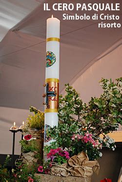 Illustrazione del cero pasquale acceso, simbolo di Cristo risorto.