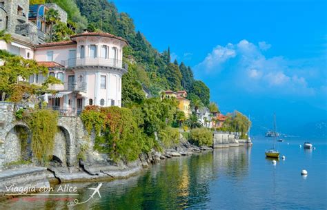 Veduta panoramica del Lago Maggiore con Cannero Riviera o Cannobio