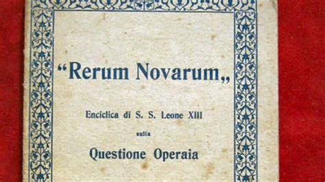 Incisione storica dell'enciclica Rerum Novarum