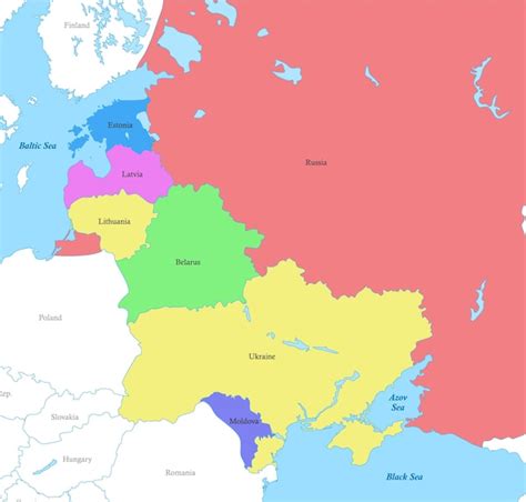 Mappa storica dell'Europa orientale che evidenzia i territori interessati dall'Unione di Brest