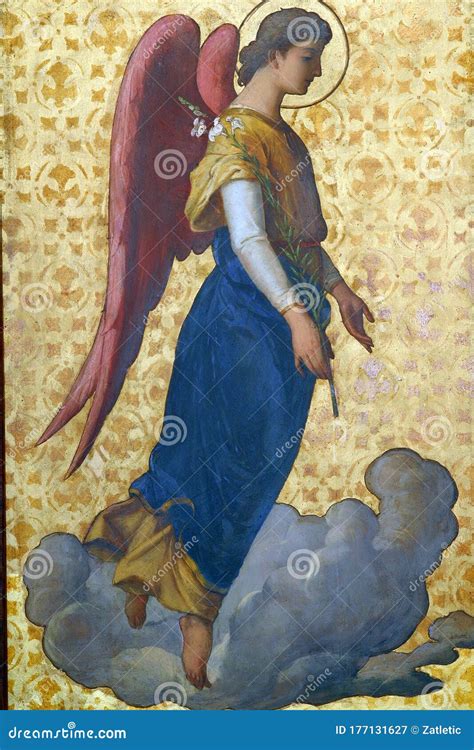 Illustrazione dell'Arcangelo Gabriele nell'atto di annunciare a Maria