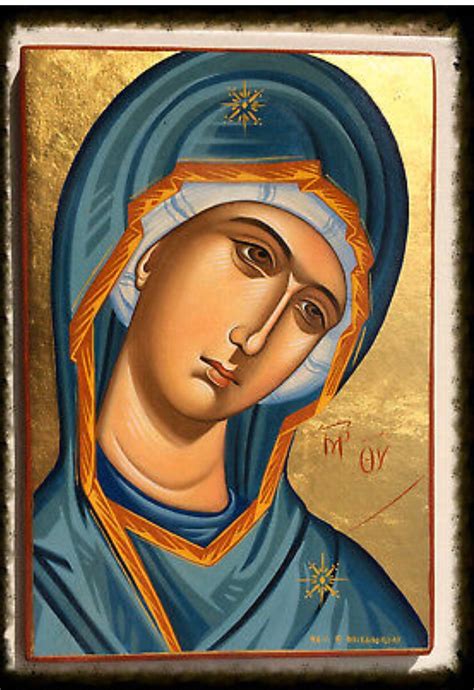 Icona bizantina della Vergine Maria con Bambino