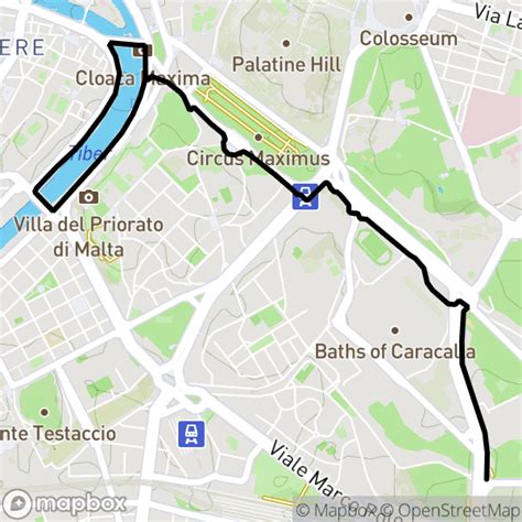 Mappa del percorso ciclabile del Tevere nel tratto di Castel Giubileo