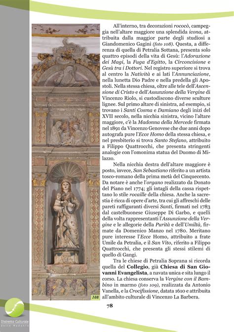Foto degli altari e delle opere d'arte nella navata destra della Collegiata