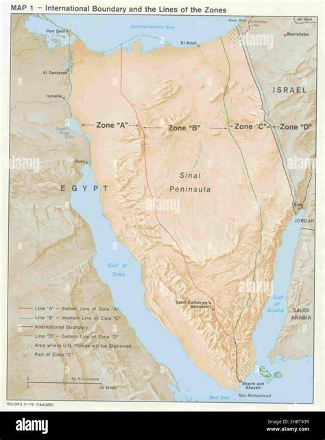 Mappa del Monte Sinai e Monte Tabor
