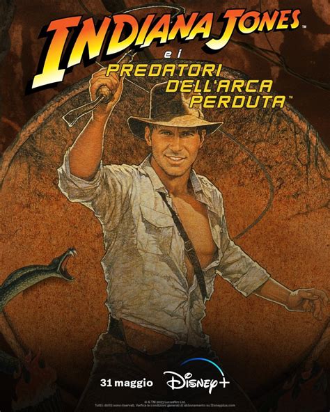 Locandina iconica o fotogramma di Indiana Jones in azione
