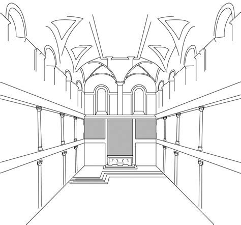 Schema grafico che illustra la parete dell'altare prima dell'intervento di Michelangelo, con i riquadri di Perugino evidenziati
