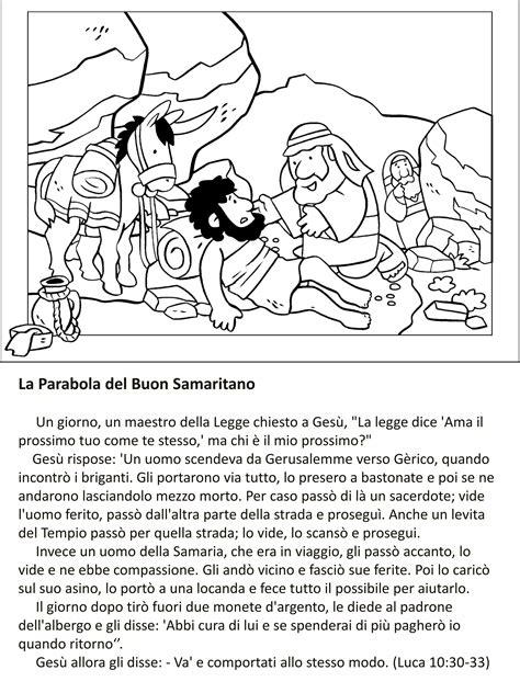 Illustrazione del Samaritano che cura l'uomo ferito sulla strada di Gerico