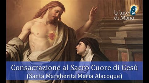 Santa Margherita Maria Alacoque in preghiera davanti al Sacro Cuore di Gesù