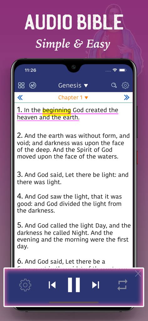 Schermata dell'interfaccia principale dell'App Bibbia di Gerusalemme con il testo e le opzioni di navigazione